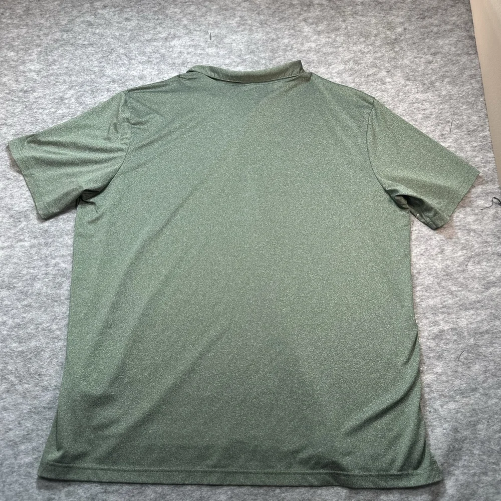 Adidas Polo Mens Size 2XL Heather Green Golf Performance Moisture Wicking - Picture 7 of 9